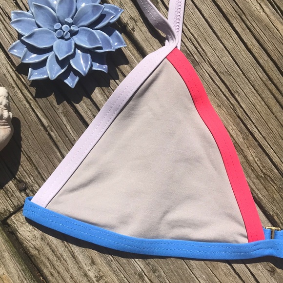 Tavik Sand Colorblock Jett Triangle Bikini Top - Picture 3 of 12